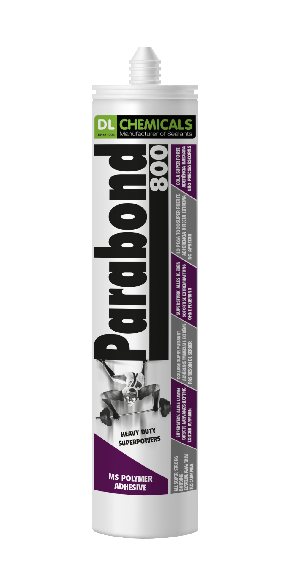 PARABOND 800MS Polymeren en hybride kitten zwart 290ml      0400024N033031