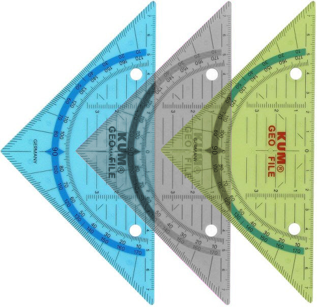 KUM Geo file - Geodriehoek 16cm - ass. (prijs per stuk)