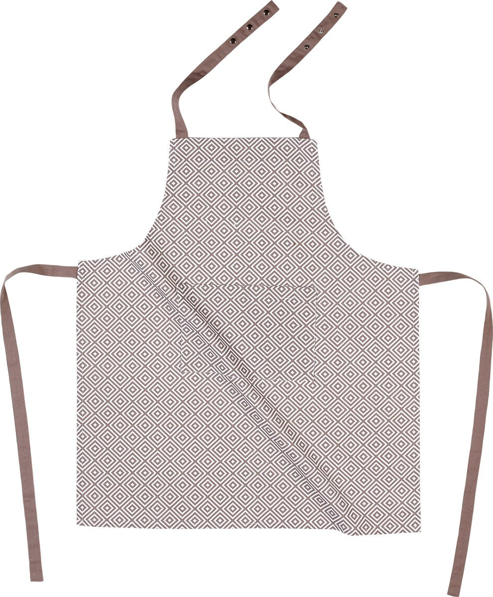 TISECO Geo Tetris schort - 74x85cm - taupe