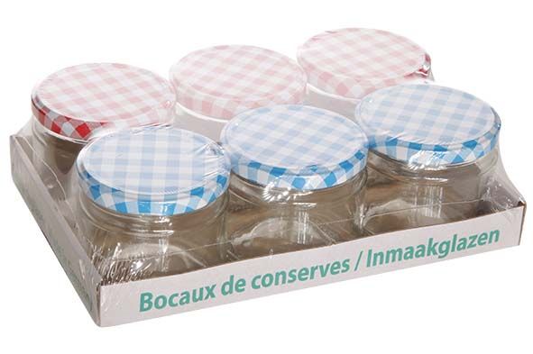 COSY&TRENDY - 6 confituurbokalen 330ml - blauw/ rood