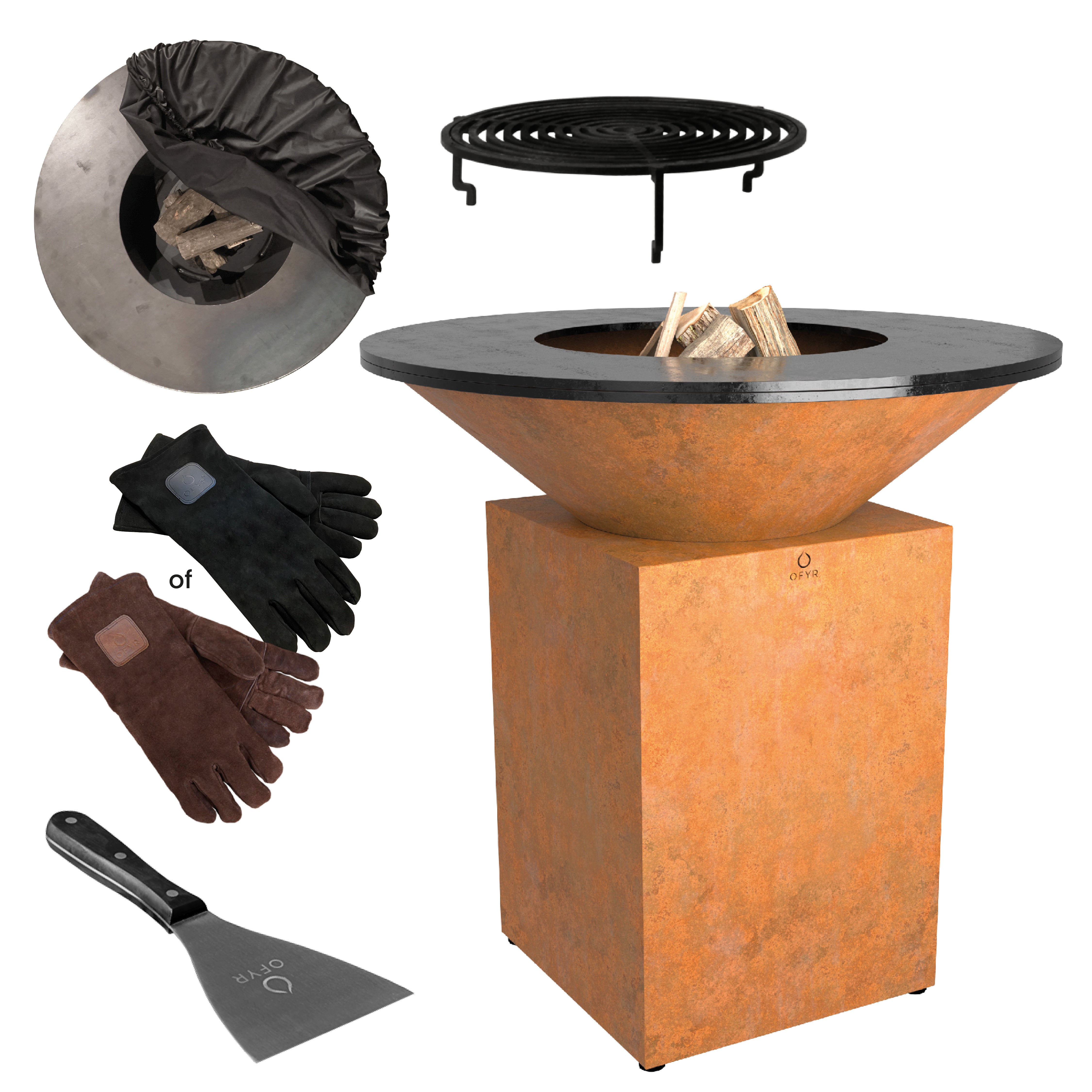 OFYR - Classic 100/100 cortenstaal roest barbecue/ vuurschaal
