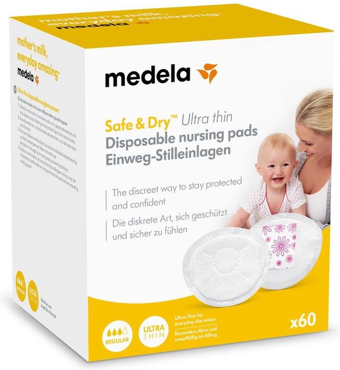 MEDELA zoogkompressen ultra thin - 60st.
