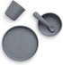 JOLLEIN Eetsetje silicone 4dlg - storm grey