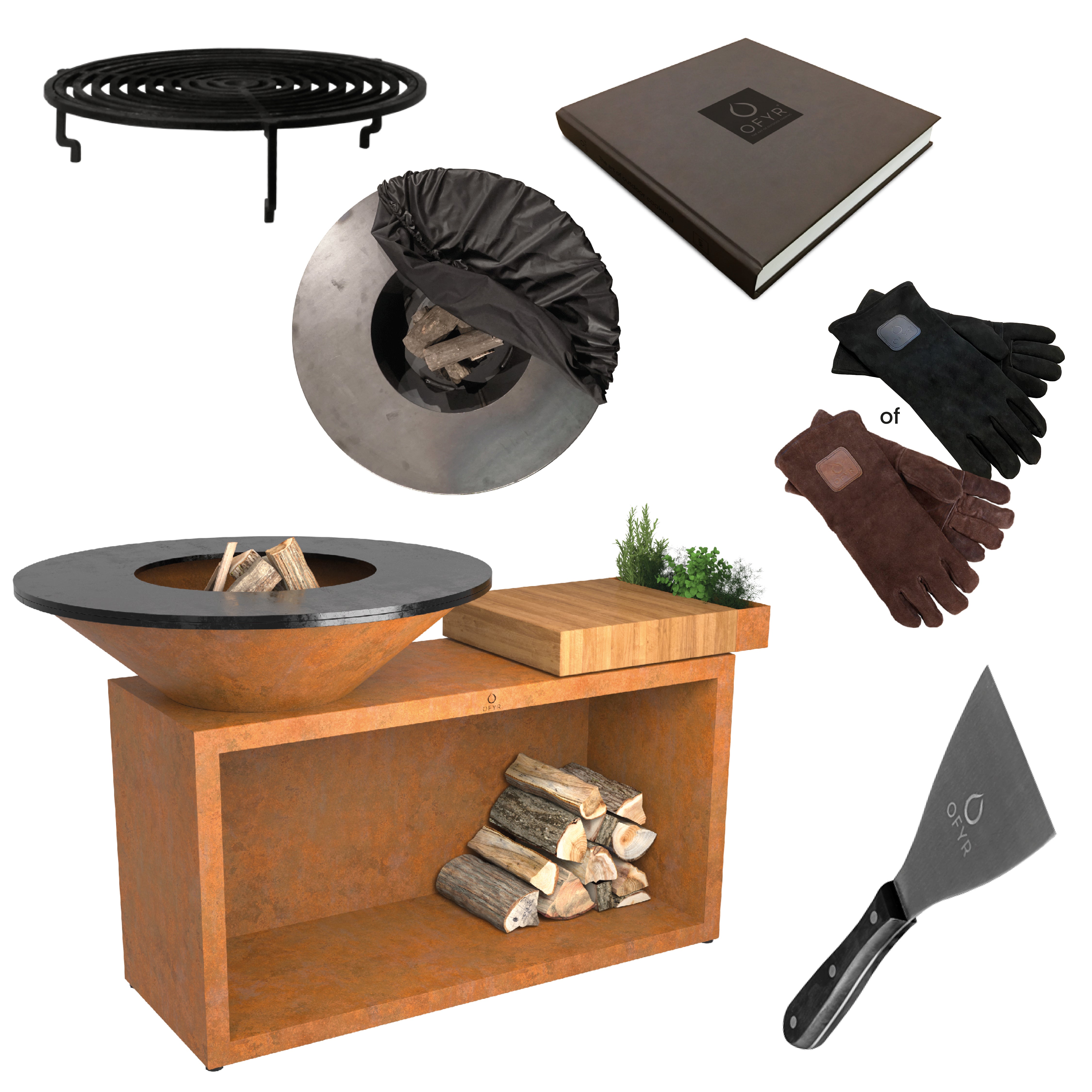 OFYR ISLAND CORTEN 100 TEAK WOOD