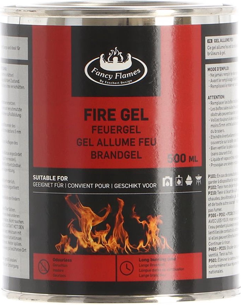 Fancy Flames Brandgel in blik 500ml voor gelbranders - binnen en buiten