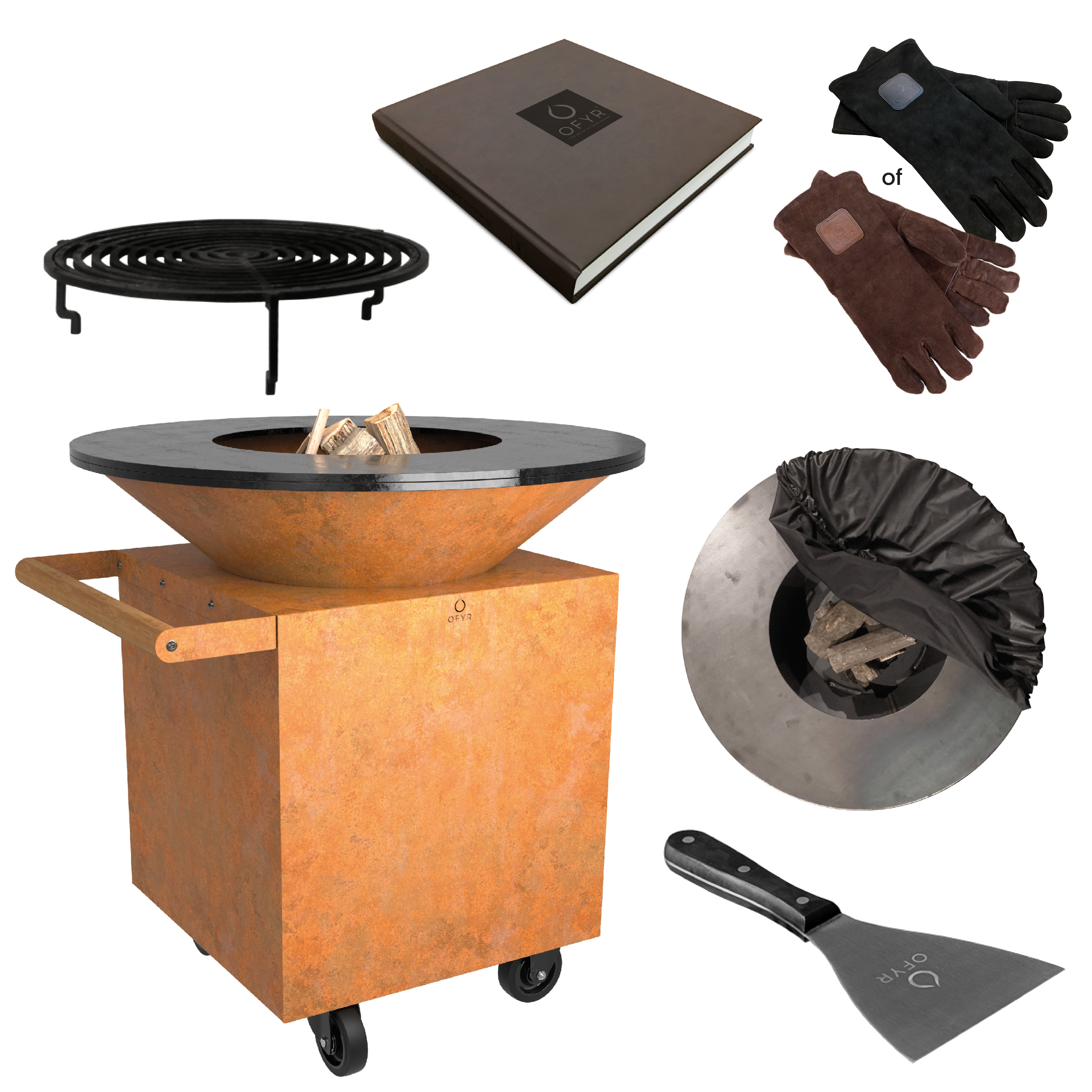 OFYR Classic corten 100 pro Inclusief soft cover black + spatel