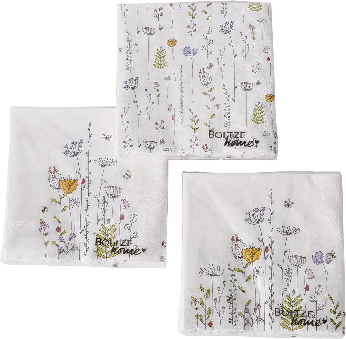 KAMILLA Servetten 20st.- floral ass. (prijs per verpakking)