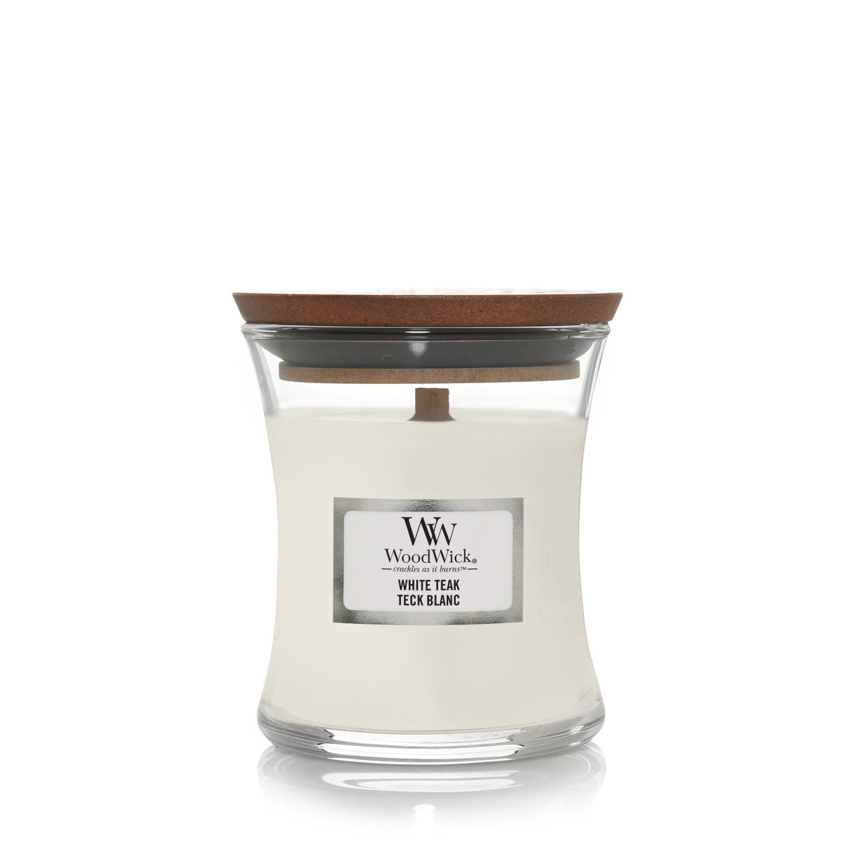 WOODWICK Geurkaars mini - white teak