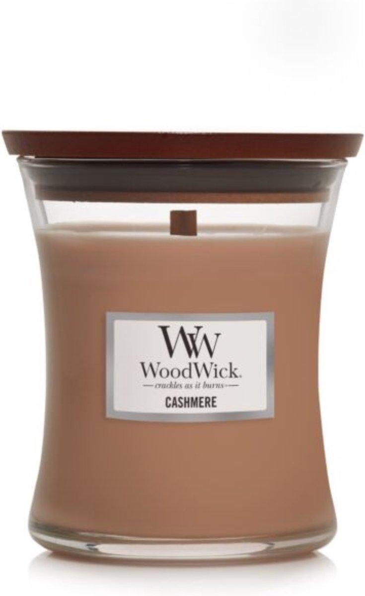 WOODWICK Geurkaars medium - cashmere