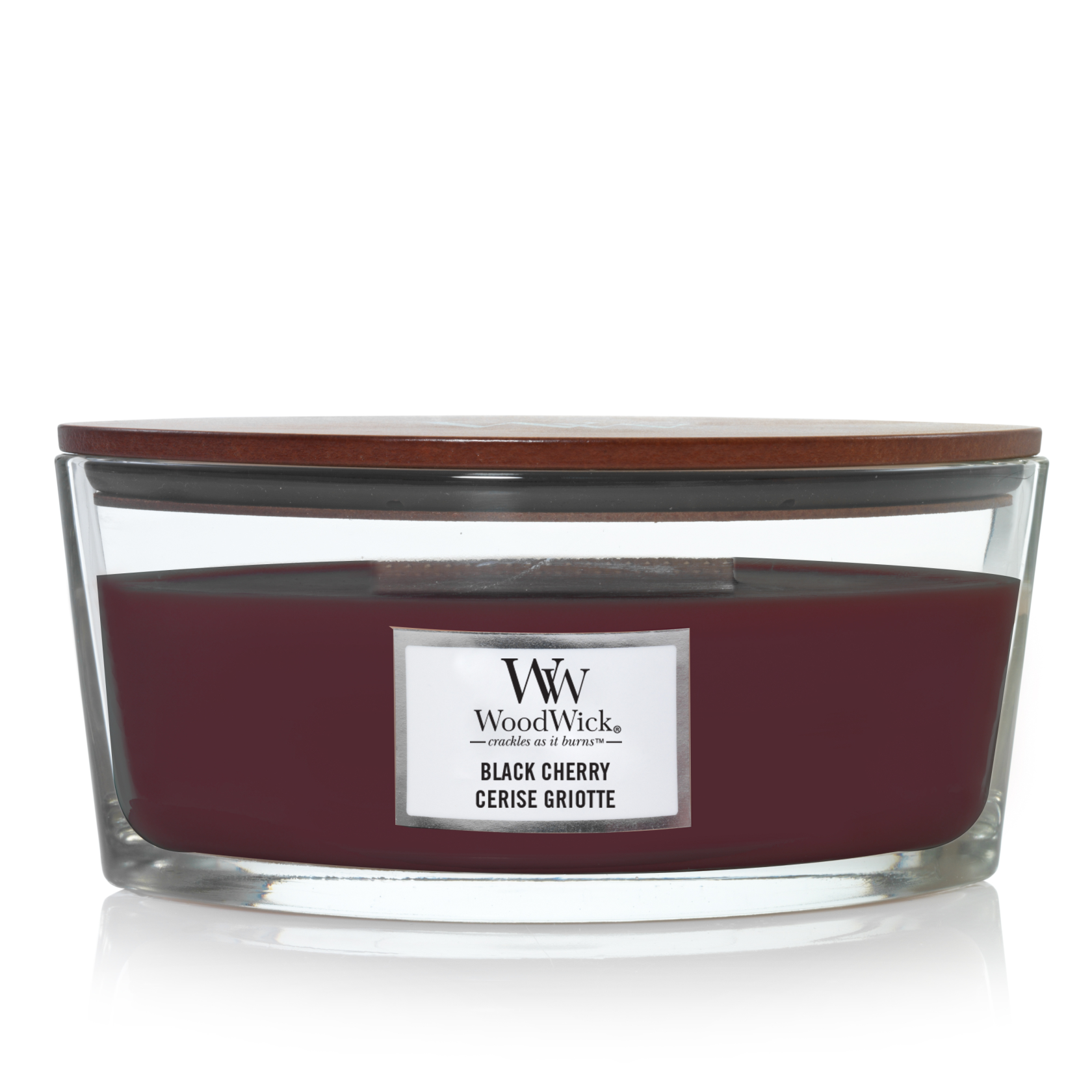 WOODWICK Geurkaars ellipse -  black cherry