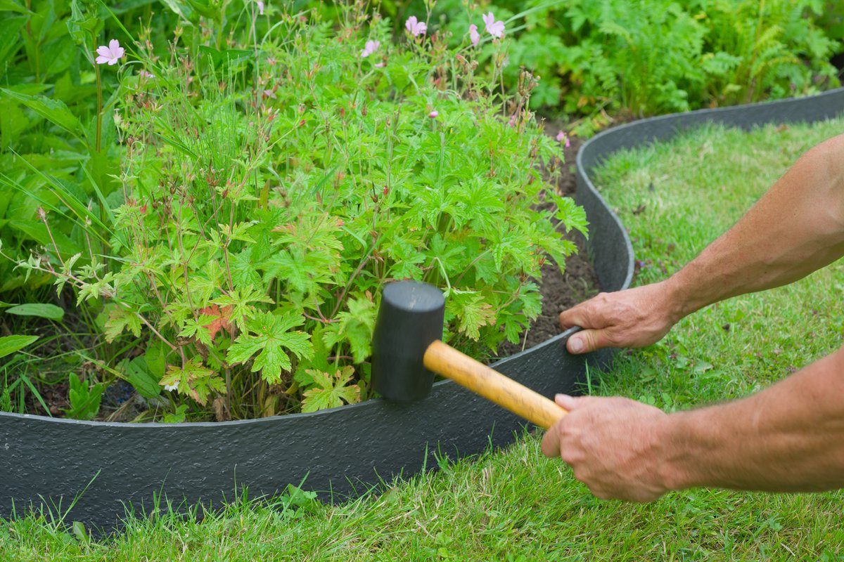 NATURE Borderrand - H12cmx12m - zwart