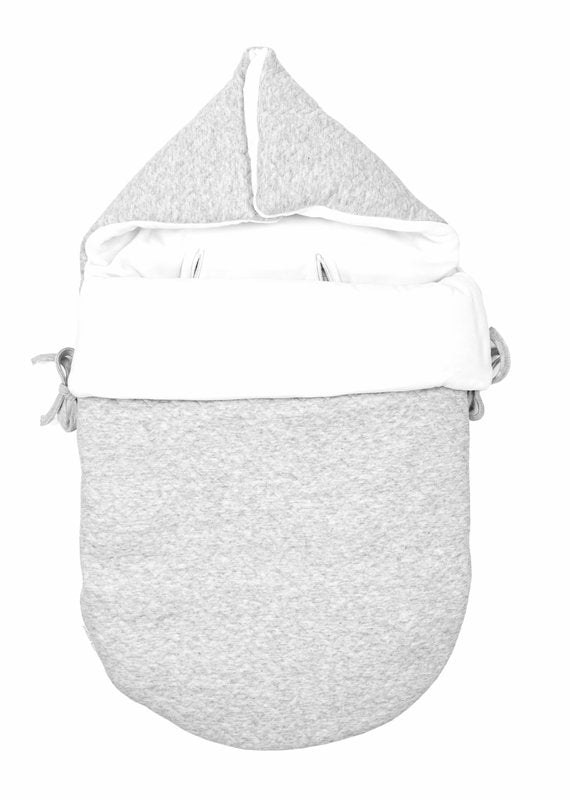 POETREE Voetenzak 5punts gordel- chevron l. grijs mel.