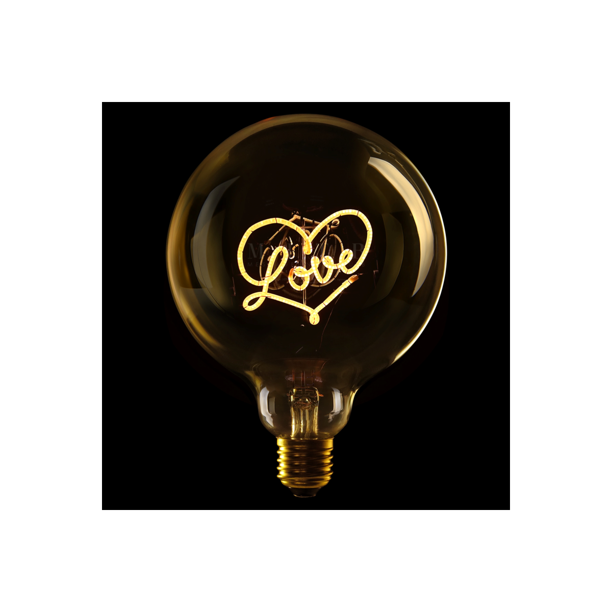 MESSAGE IN THE BULB - Love - G125 E27 2W 2200k - amber