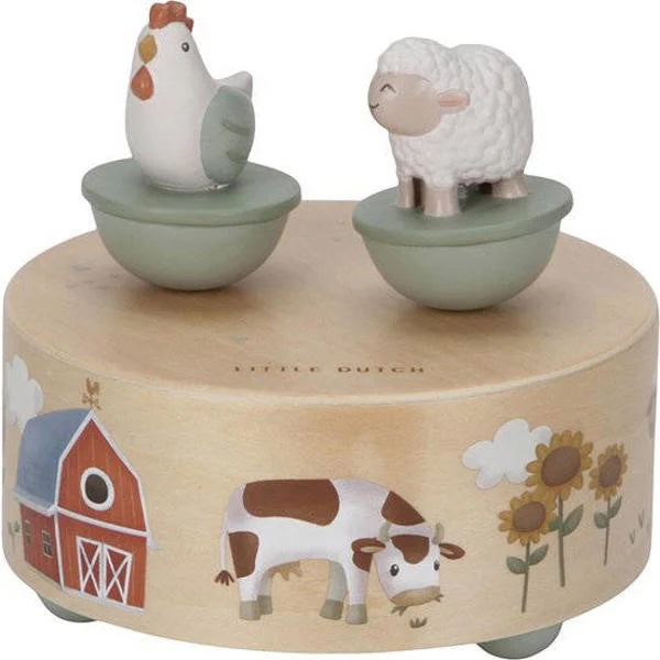 LITTLE DUTCH Muziekdoosje hout - Little farm