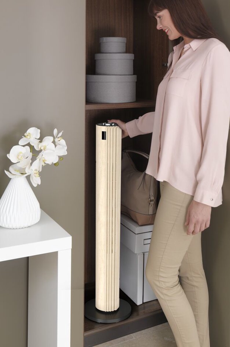 Rowenta Urban Cool torenventilator 86cm VU6770 VU6770 Zwart/hout