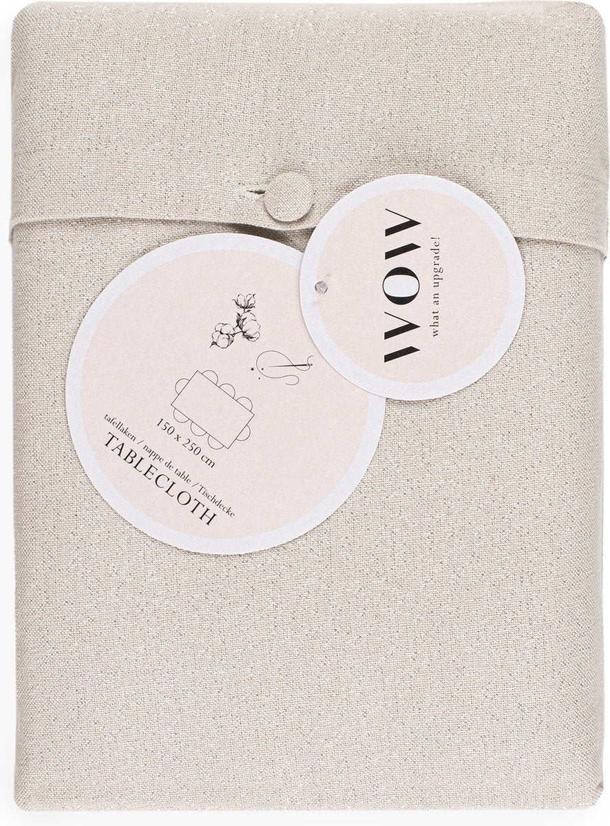 WOW Tafellaken - 150x250cm - glow champagne champagne