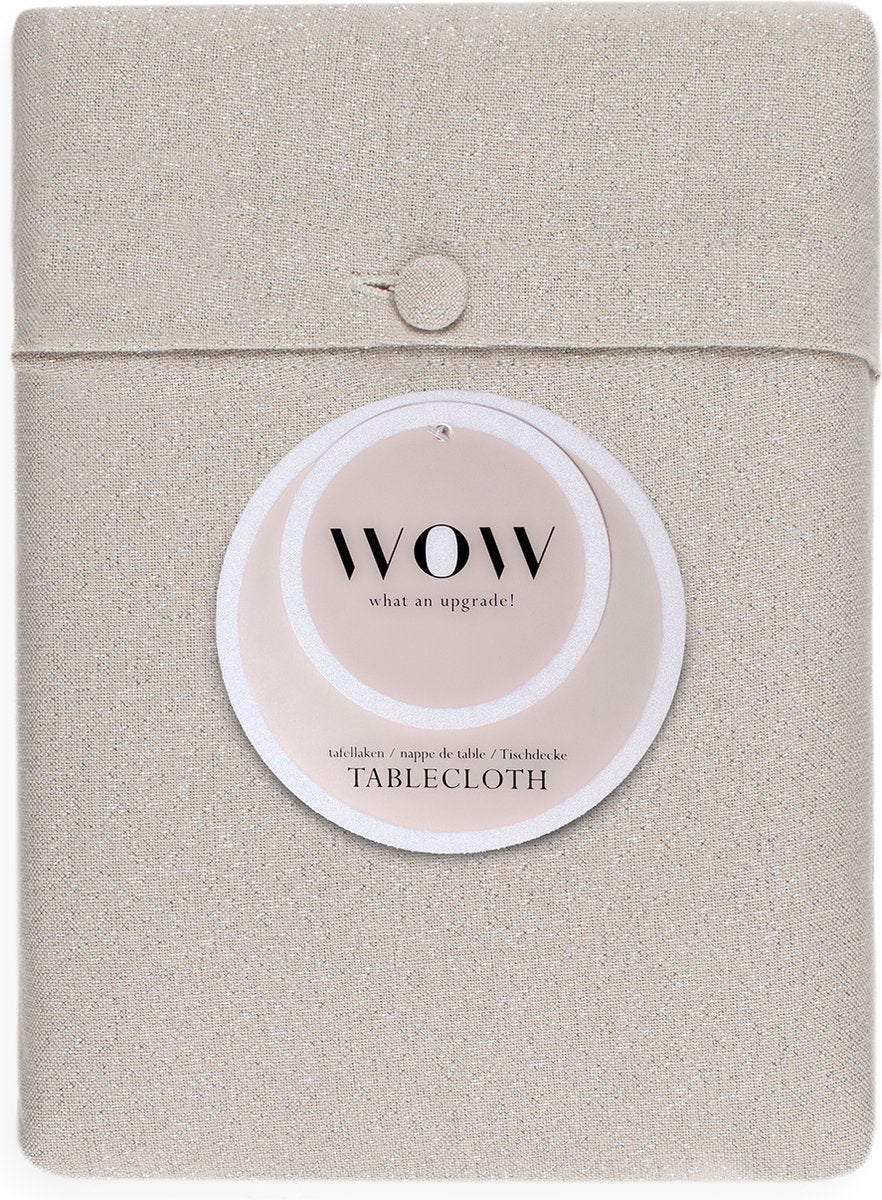 WOW tafellaken 150x250cm - glow greige