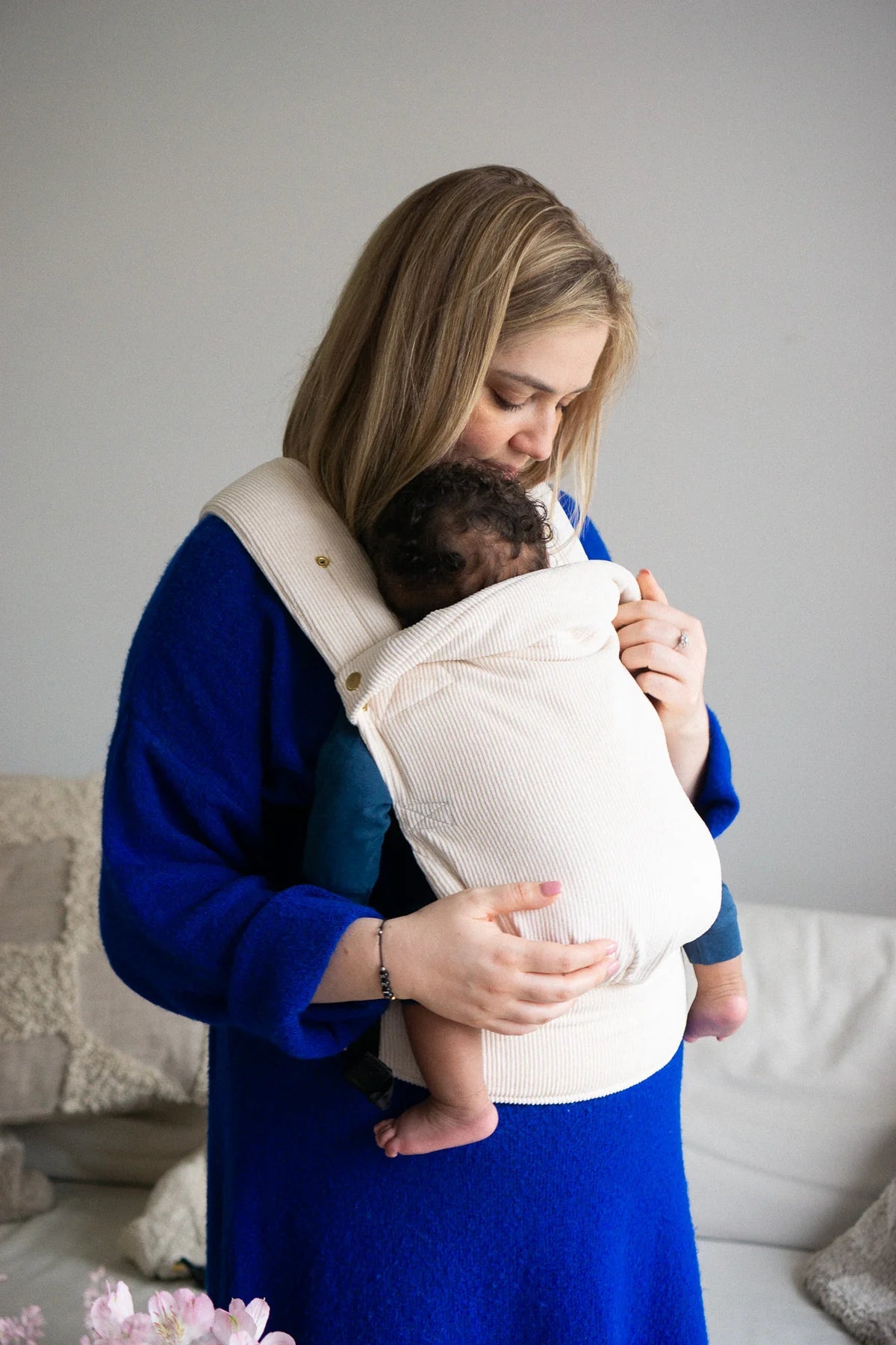 MONKOSE Heiwa draagzak - creme corduroy