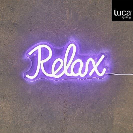 Neonlight relax paars - 28x13cm