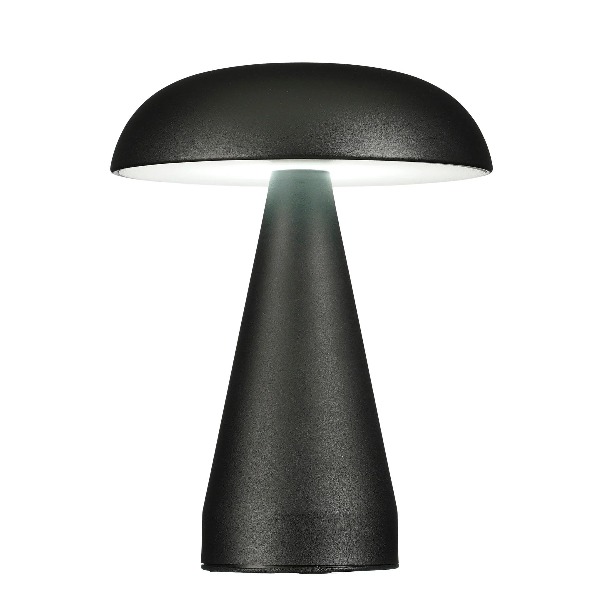 Tafellamp led warm wit - 20.5x15.5cm - zwart oplaadbaar