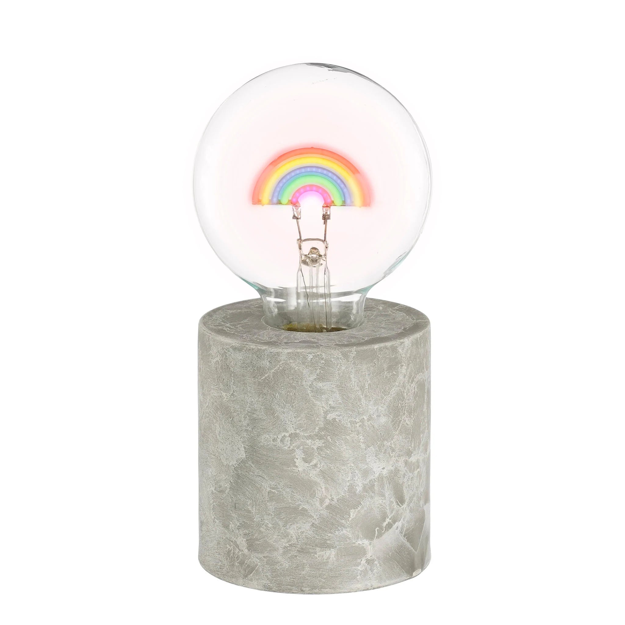 Tafellamp led regenboog - 18x8cm - grijs