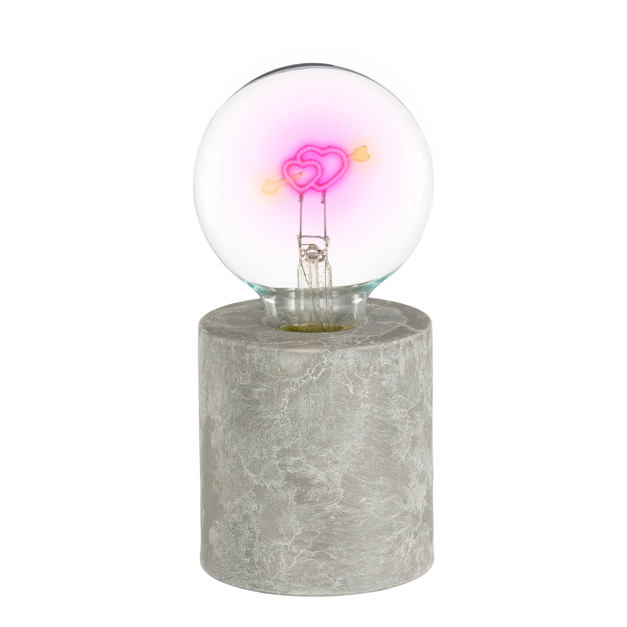 Tafellamp led HEART - 18x8cm - grijs