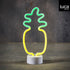 Neon light ananas led - 13x8.5x29.5cm - geel  (battery operated)