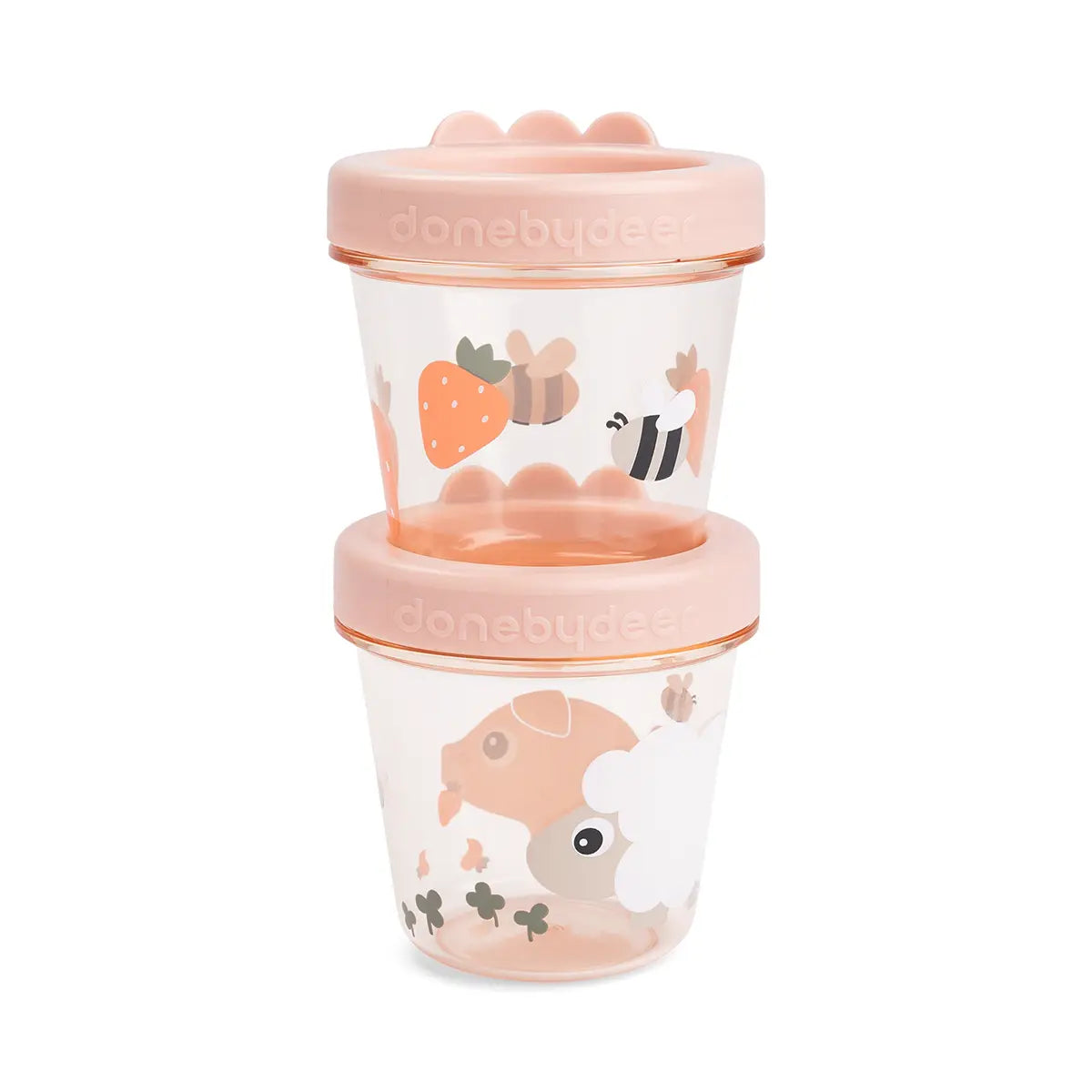 DONE BY DEER Baby food container S/2 tiny farm