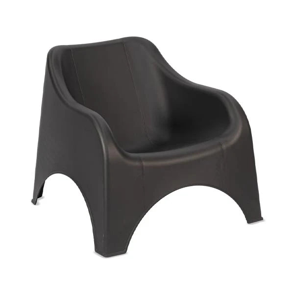 NUVOLA Tuinstoel kunststof - antraciet - kuip laag (BxHxD) 78x71x79cm