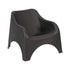 NUVOLA Tuinstoel kunststof - antraciet - kuip laag (BxHxD) 78x71x79cm