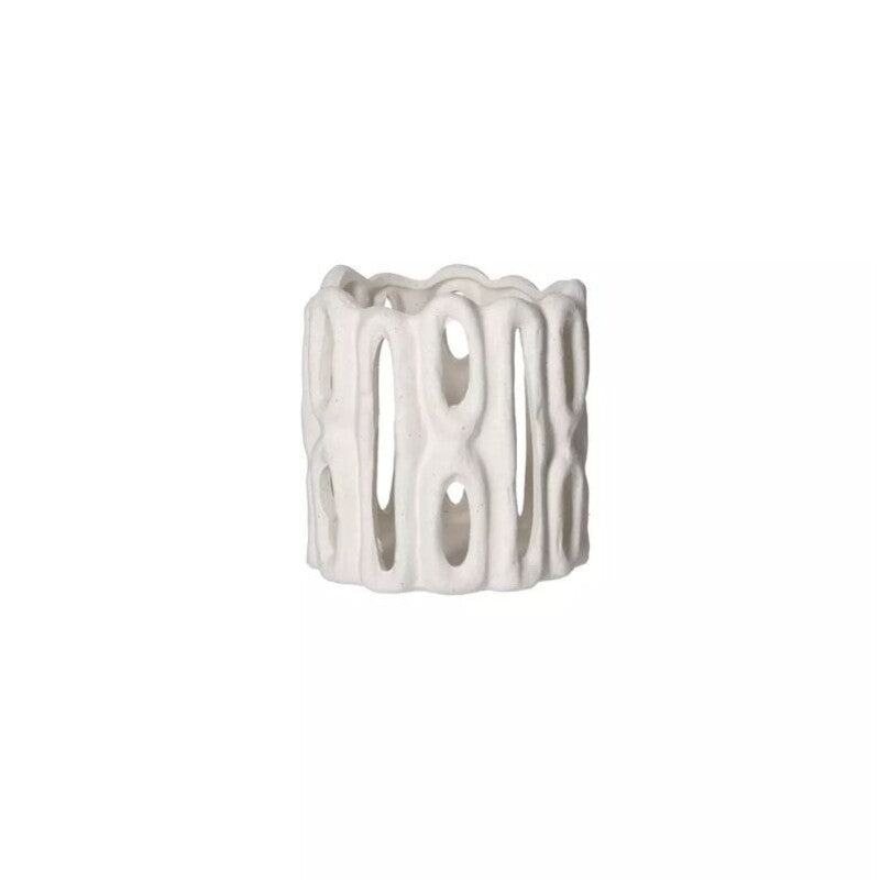POMAX Cadiz windlicht - 16x16cm - wit