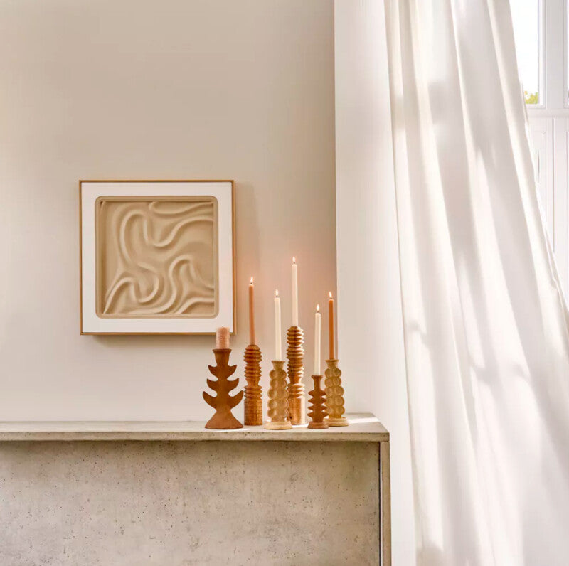 POMAX La Maree Basse muur deco hout - 60x3,5x60cm - beige