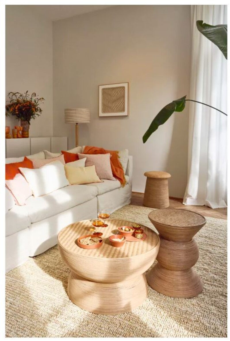 POMAX La Maree Basse muur deco hout - 60x3,5x60cm - beige