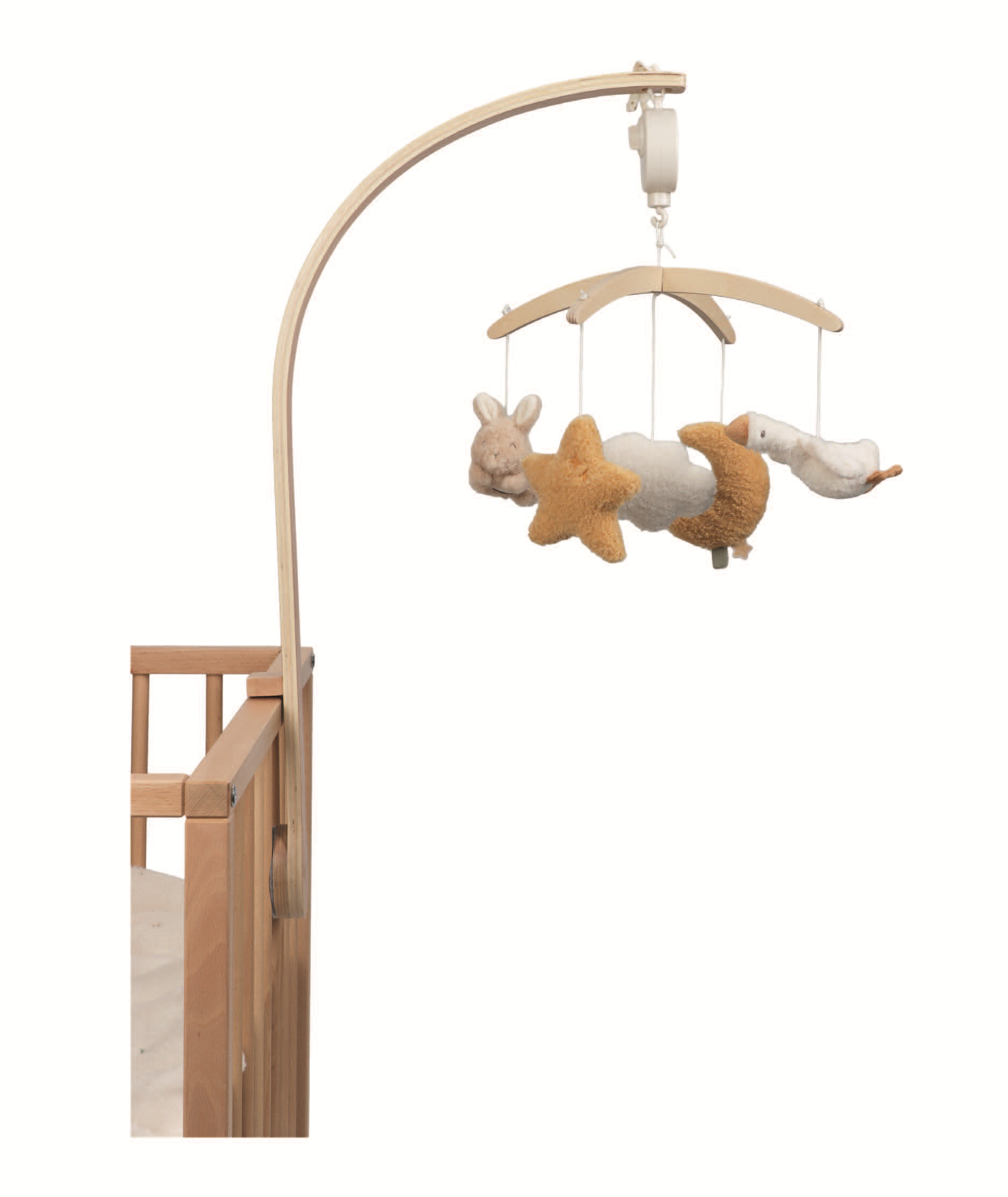 LITTLE DUTCH Newborn Naturals houten muziekmobiel