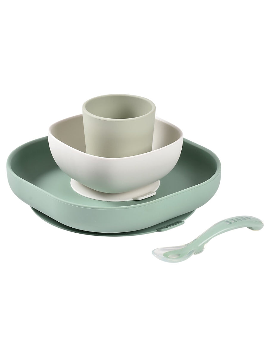 BEABA Maaltijdkoffer silicone 4st - sage green