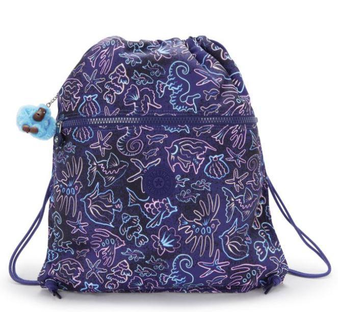 KIPLING Supertaboo gym-/ zwemzak - disco fish