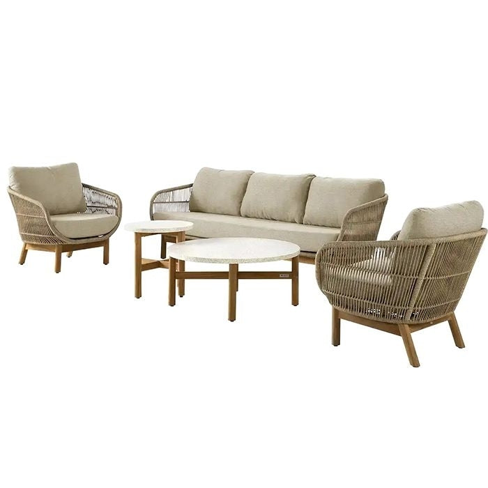 CALLISTO Preston loungeset - teak/ rope/ olefin