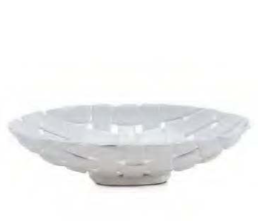 RITUALI DOMESTICI INTRECCIATA Fruitschaal ovaal - wit gevlochten