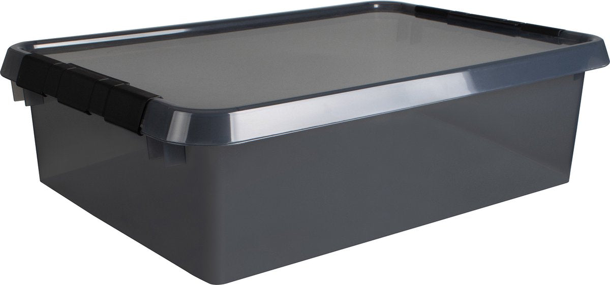 SUNWARE  Comfort Line opbergbox 32L - transparent grijs/ zwart