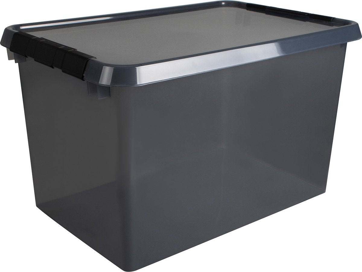 SUNWARE  Comfort Line opbergbox 62L - transparent grijs/ zwart