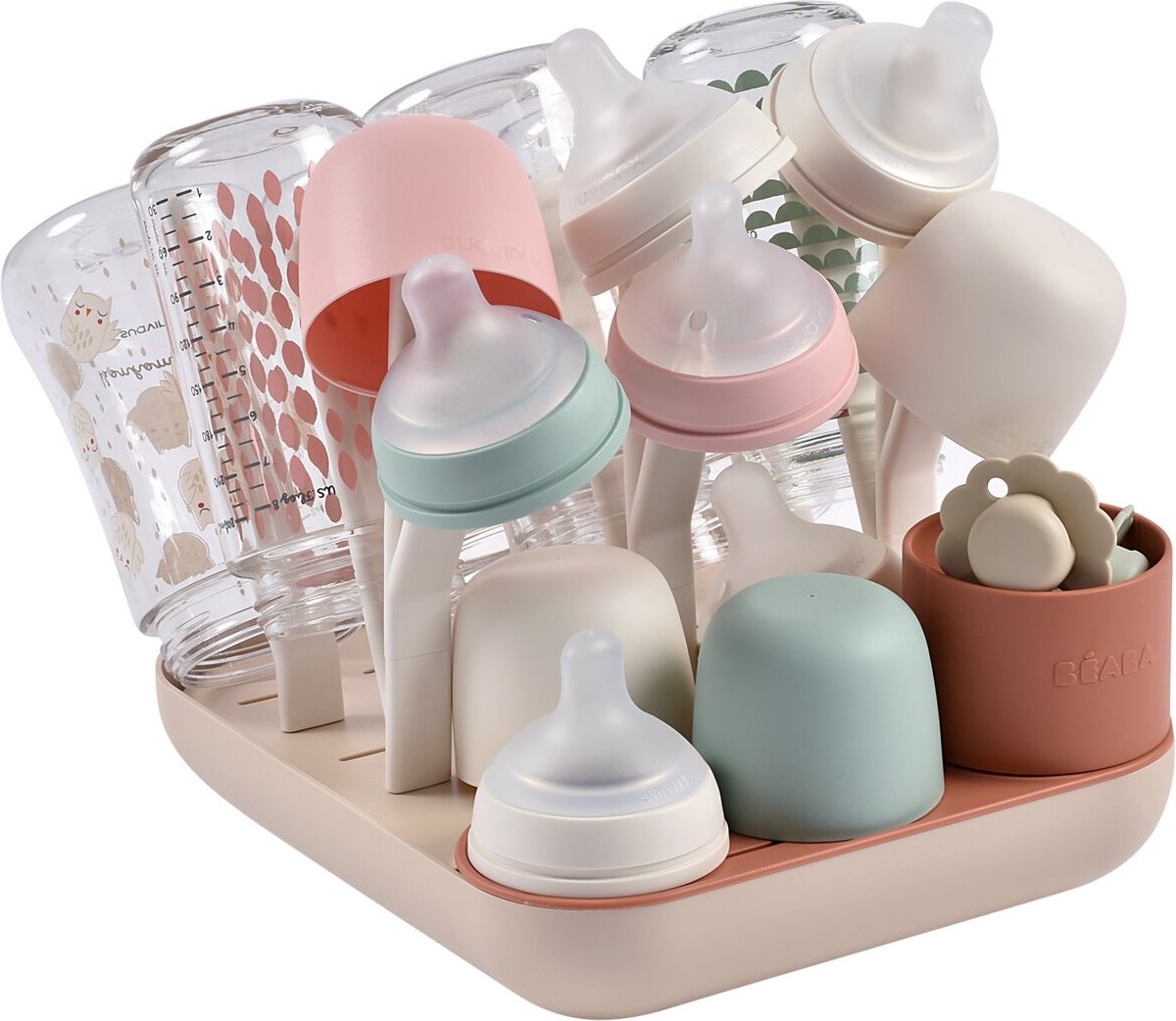 BEABA Forest flessenrek/ uitdruiprek - terracotta