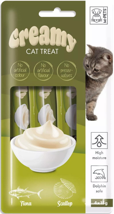 M-PETS Creamy Cat treat tonijn&St. jacobsschelp 60g