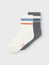 NAME IT NMMFEMA 2P SOCK - white/ cloud lave smoke - 28/30