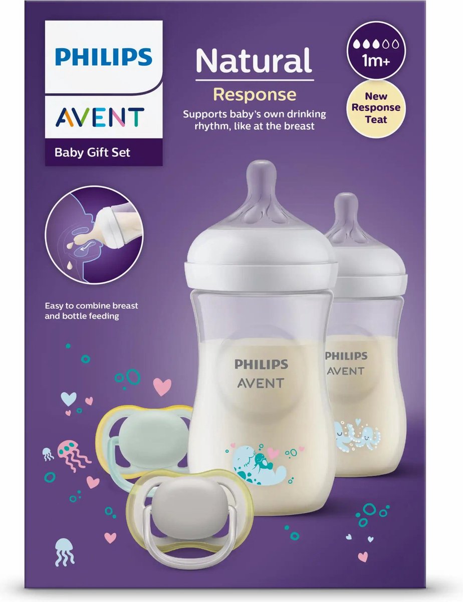AVENT Natural 3.0 startset - 2x fles deco