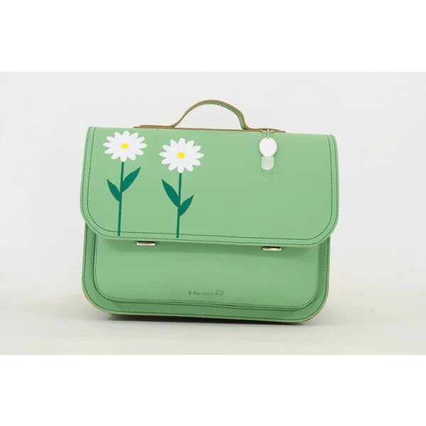 OWN STUFF Boekentas 2 magneetsloten -  print margarite Pastel Green