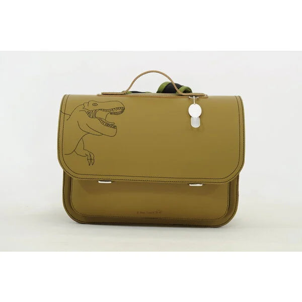 OWN STUFF Boekentas 2 magneetsloten -  print dino moss