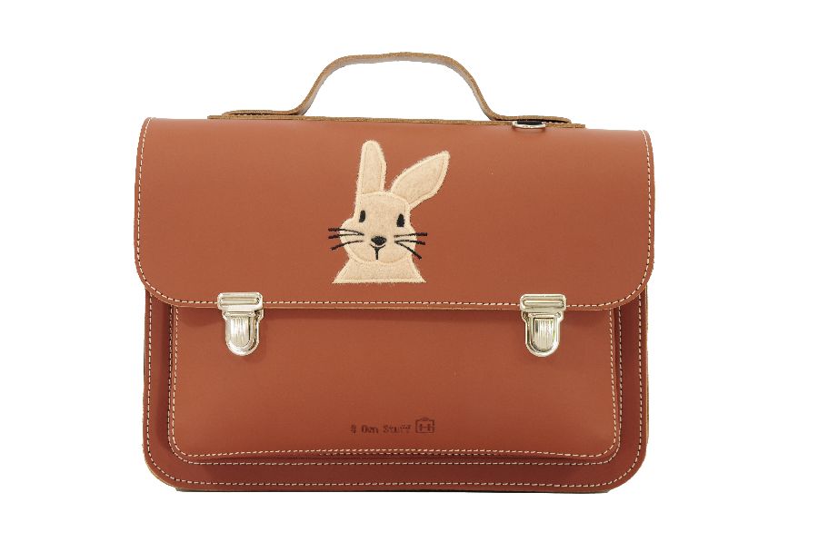 OWN STUFF Kleuter schooltas - print rabbit chestnut