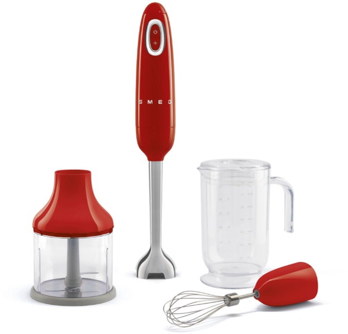 SMEG Handblender met accessoires - rood