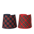Kerstboom kleed polyester geruit 50x20cm - rood - ass. (prijs per stuk)