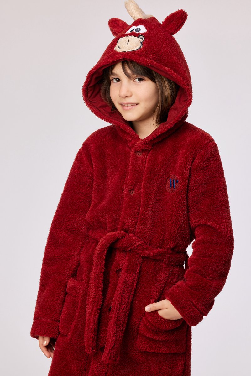 WOODY Unisex kamerjas - donkerrood - 8Y